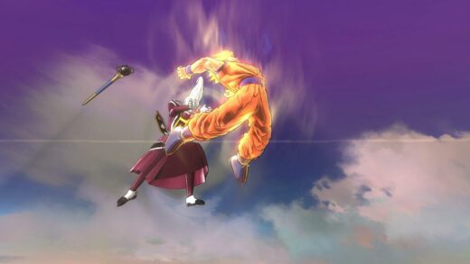 Screen from dragon ball battle game
