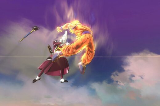 Screen from dragon ball battle game